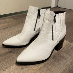 Kenneth Cole Reaction white booties